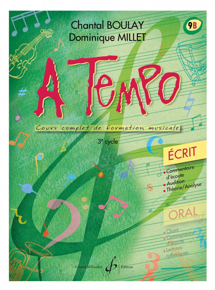 A Tempo volume 9 cours complet de formation musicale, partie écrite