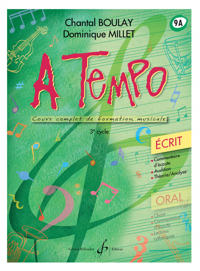 A Tempo volume 9A cours complet de formation musicale, partie écrite
